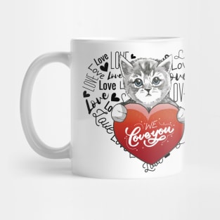 Kitty Is My Valentine Mug